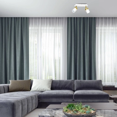 Lampa sufitowa JOKER, MLP6129, biały/złoty, 2x8W GU10