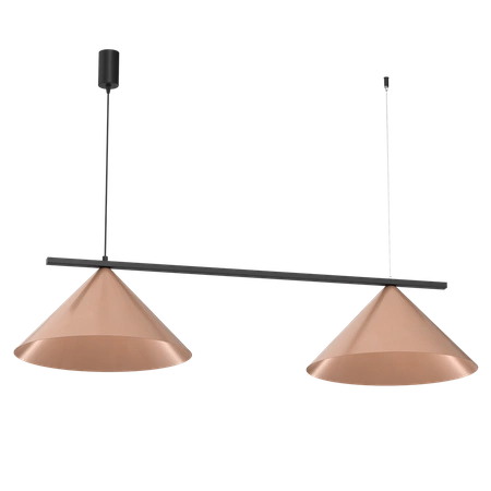 Lampa wisząca CAPITAL CZARNY-MIEDZIANY 2XGX53