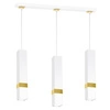 Nowoczesna lampa wisząca listwa VIDAR WHITE/GOLD 3xGU10 MLP6276