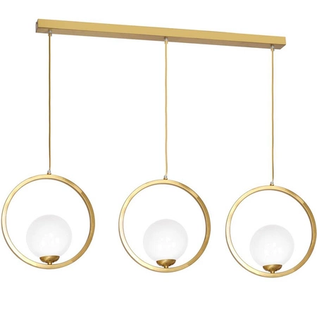 Nowoczesna lampa wisząca listwa VIENNA mosiądz MLP5574