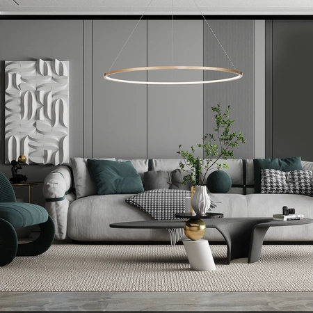 Lampa wisząca SATURNO, złota, 65W LED, barwa neutralna 4000K, ML8865