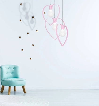 Lampa wisząca AMORE PINK 3xE27 MLP9954