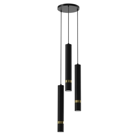 Lampa wisząca JOKER, MLP8918, czarny/złoty, 3x8W GU10