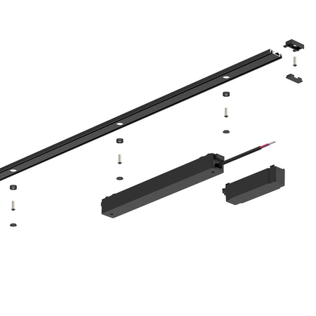 Slim Magnetic Track Szyna Natynk Czarny 100cm + zaślepki