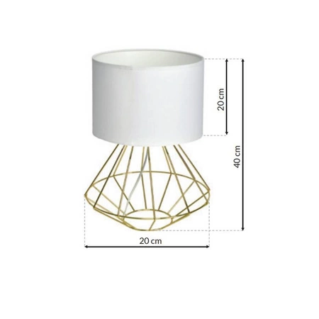 Lampa stojąca INDUSTRIALNA LUPO WHITE/GOLD 1xE27 MLP6268