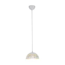 Lampa wisząca LISA, ML6138, 18 cm, biały/złoty, 1x60W E27