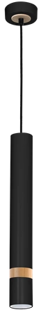 Lampa wisząca JOKER, MLP6305, czarny/drewno, 1x8W GU10