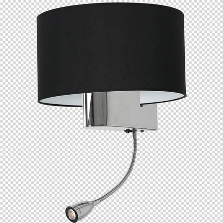 Kinkiet CASINO BLACK/CHROME 1xE27 + 1W LED ML6378