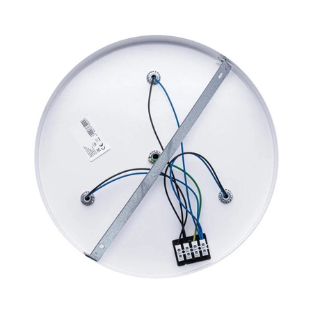 Lampa sufitowa nowoczesna szklana kula plafon SFERA WOOD III drewno/biały śr. 35cm