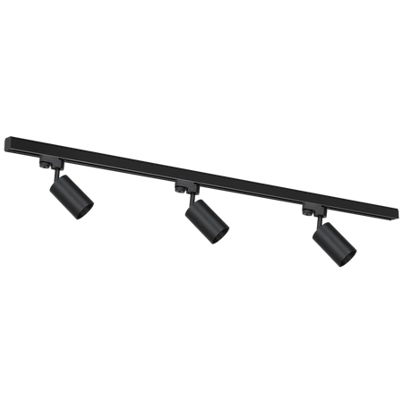 Zestaw Szynoprzewód 3xPipe GU10 + Prowadnica 1,5m - Czarny