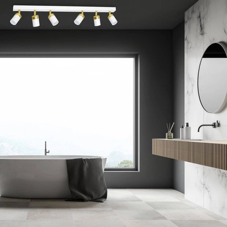 Lampa sufitowa JOKER, MLP6131, biały/złoty, 6x8W GU10