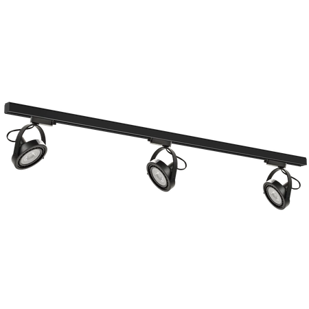 Zestaw Szynoprzewód 3xLugar (AR111-GU10) + Prowadnica 1,5m - Czarny, ML7912