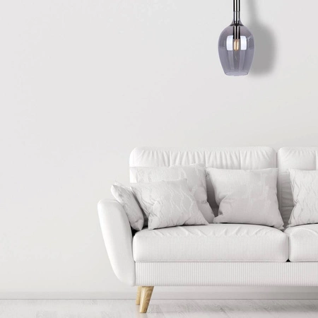 Lampa wisząca LUGANO, czarny/chrom/dymiony, 1x40W E14, ML8813