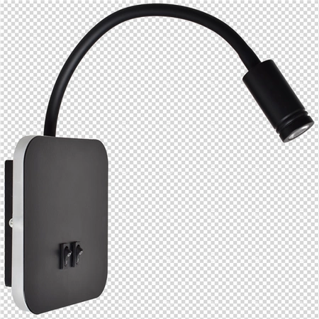 Lampka nocna BASE 8W+2W BLACK ML6352