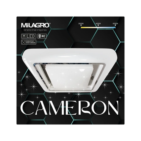 Plafon CAMERON, ML7938, biały/chrom, 38W LED