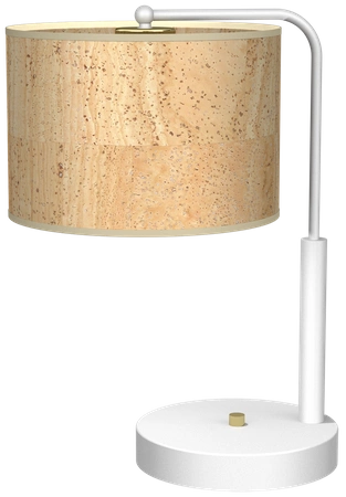 Lampa gabinetowa CORK, MLP7524, biały/korkowy, 1x40W E27