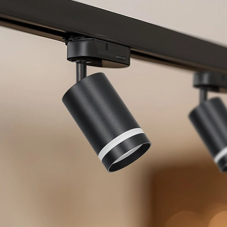 Oprawa Pipe Ring Track Czarny 1xGU10 - 3-obwodowy