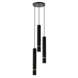 Lampa wisząca JOKER, MLP8918, czarny/złoty, 3x8W GU10