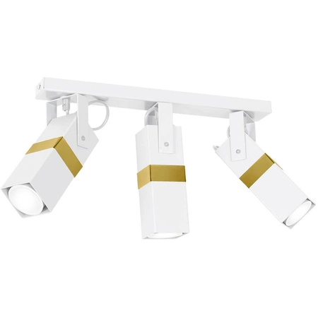 Nowoczesna lampa sufitowa VIDAR WHITE/GOLD 3xGU10 MLP6274