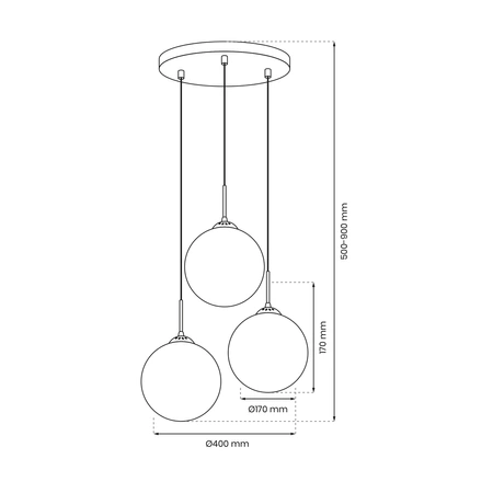 Stylowa lampa wisząca REFLEX MLP8416, czarny/złoty, 3x40W E14