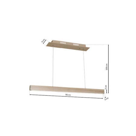 Lampa wisząca TIMBER, naturalne drewno, 18W LED, barwa ciepła 3000K, MLP568