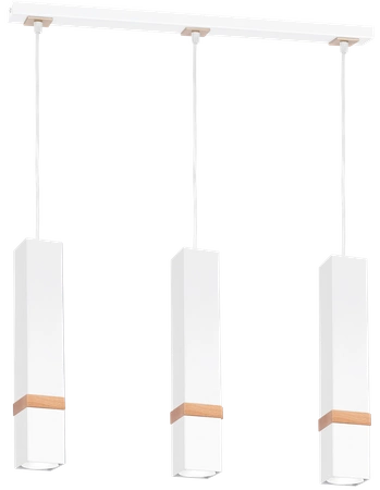 Lampa wisząca nowoczesna listwa VIDAR III biały szer. 60cm