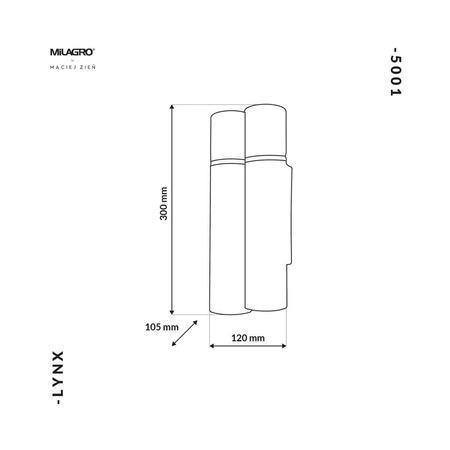 Kinkiet LYNX, czarny/złoty, 4x40W E14, MZ5001