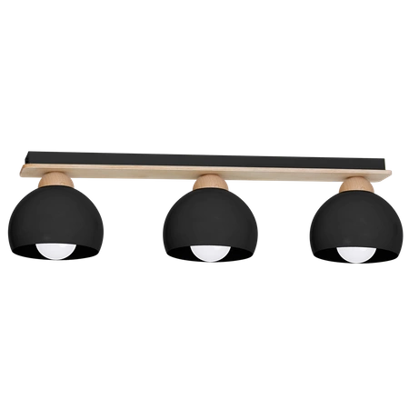 Lampa sufitowa nowoczesna DAMA czarny szer. 64cm