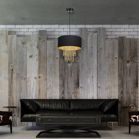 Nowoczesna lampa wisząca ALMERIA BLACK/GOLD 1xE27 MLP6441