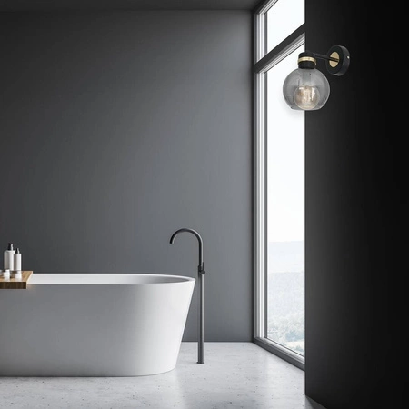 Lampa ścienna kinkiet OMEGA BLACK / GOLD MLP6528