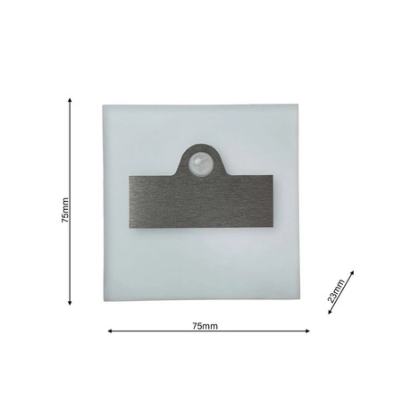 Oprawa schodowa LED 0,6W LUMI barwa zimna 6500K z czujnikiem ruchu PIR 12V EKS3058