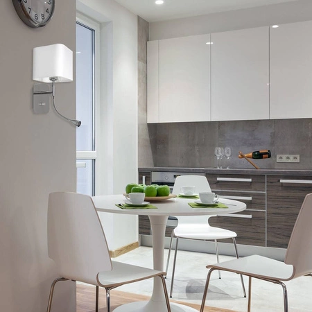 Kinkiet NAPOLI WHITE/CHROME 1xE27 + 1W LED ML63600