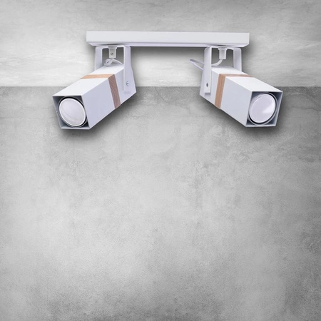 Lampa sufitowa nowoczesna reflektorek spot VIDAR II biały szer. 40cm