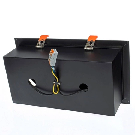 Oprawa Podtynkowa Plaza 2xGU10 AR111 Czarna w nowoczesnym stylu