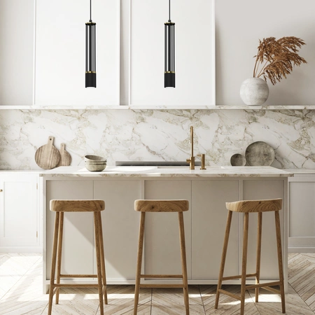 Lampa wisząca ESTILO, MLP8409. czarny/złoty, 1x40W GU10