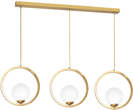 Nowoczesna lampa wisząca listwa VIENNA mosiądz MLP5574