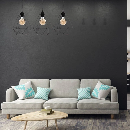 Lampa wisząca BASKET, czarna, 3x60W E27, MLP7215