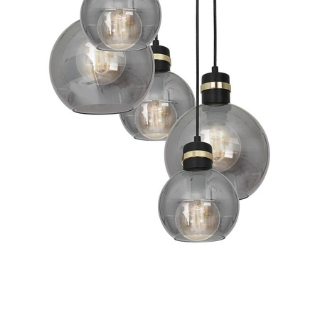 Lampa wisząca KOŁO OMEGA BLACK / GOLD MLP6534