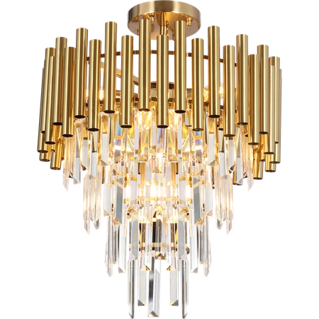 Lampa sufitowa MADISON, złoty/transparentny, 9x40W E14, ML8806