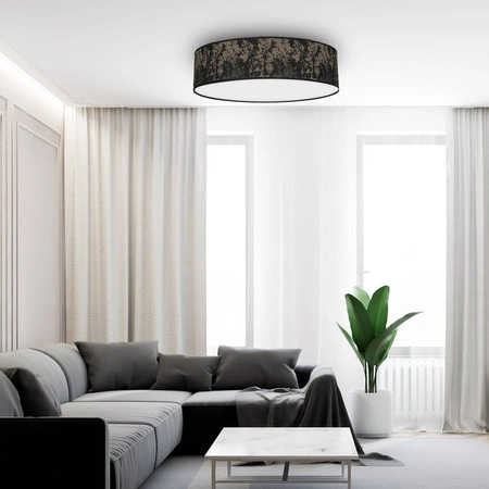 Lampa sufitowa SATINO, Ø50cm, czarny/złoty, 3x60W E27, MLP7318