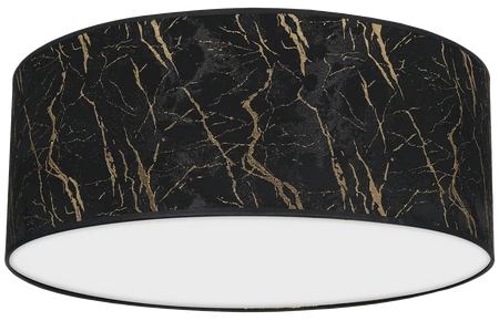 Stylowy plafon do salonu SENSO Black/Gold Ø40 cm 3xE27 | czarny złoty