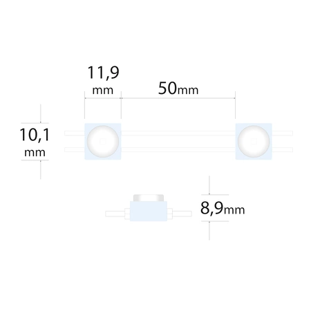 MODUŁ LED EKO-SSMINI1 6500K 0,36W 50S50