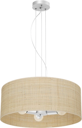 Lampa wisząca MARSHALL, MLP7490, biały/rattan, 3x60W E27
