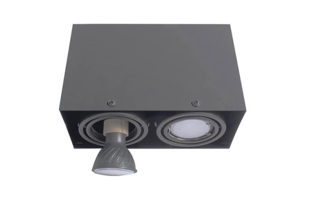 Oprawa natynkowa BLOCCO, ML843, szara, 2x7W LED GU10