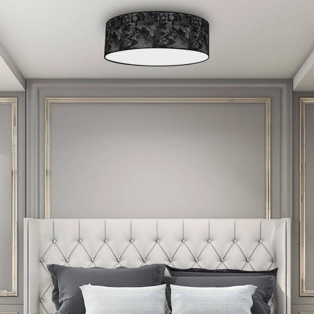 Lampa sufitowa SATINO, Ø60cm, czarny/srebrny, 3x60W E27, MLP7330