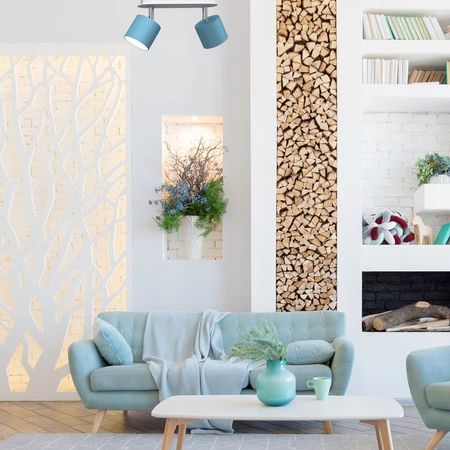 Lampa sufitowa DIXIE BLUE/WHITE 2xGX53