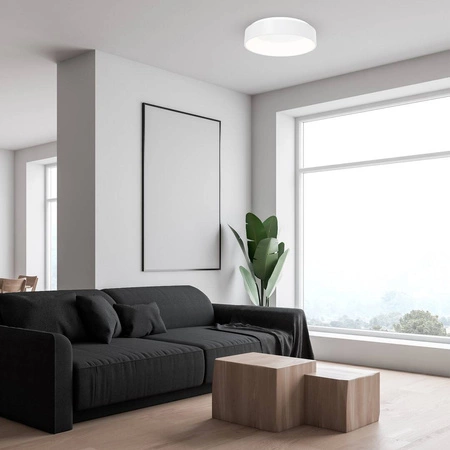 Biały plafon OHIO LED, śr 45cm 24W