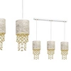 Nowoczesna lampa wisząca listwa ALMERIA WHITE/GOLD 3xE27 MLP6445