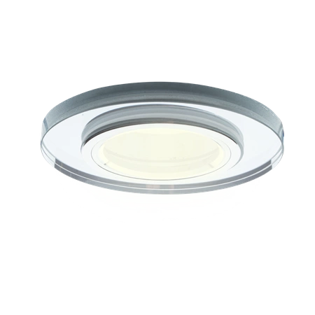 Oczko sufitowe szklane OKRĄGŁE Kolor: SREBRNY EKOS204