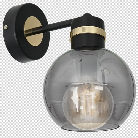 Lampa ścienna kinkiet OMEGA BLACK / GOLD MLP6528